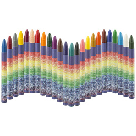 Мелки восковые Луч Классика круглые 24 цвета