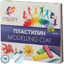 Пластилин классический Луч Классика 10 цветов 200 грамм (7С 304-08)