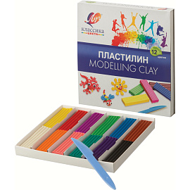 Пластилин классический Луч Классика 12 цветов 240 грамм