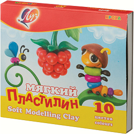 Пластилин восковой Луч Кроха 10 цветов 150 грамм
