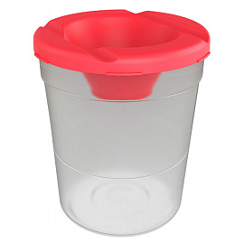 Емкость для воды (стакан-непроливайка) Луч 500 мл корпус прозрачный с углублениями для размещения кисточек с отметкой безопасного уровня фото Емкость для воды (стакан-непроливайка) Луч 500 мл корпус прозрачный с углублениями для размещения кисточек с отметкой безопасного уровня