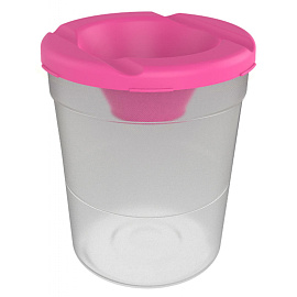 Емкость для воды (стакан-непроливайка) Луч 500 мл корпус прозрачный с углублениями для размещения кисточек с отметкой безопасного уровня фото Емкость для воды (стакан-непроливайка) Луч 500 мл корпус прозрачный с углублениями для размещения кисточек с отметкой безопасного уровня