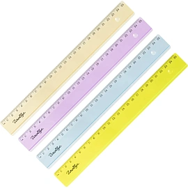 Линейка измерительная Глобус 25 см пластиковая две шкалы