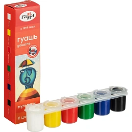 Гуашь Гамма Мультики 6 цветов по 15 мл фото Гуашь Гамма Мультики 6 цветов по 15 мл