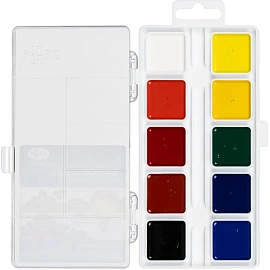 Краски акварельные медовые Гамма Классическая 10 цветов фото Краски акварельные медовые Гамма Классическая 10 цветов