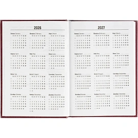 Ежедневник датированный 2026 год Выбор есть бумвинил А5 160 листов бордовый