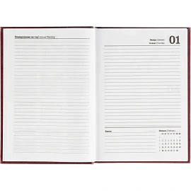 Ежедневник датированный 2026 год Выбор есть бумвинил А5 160 листов бордовый