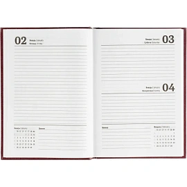 Ежедневник датированный 2026 год Выбор есть бумвинил А5 160 листов бордовый