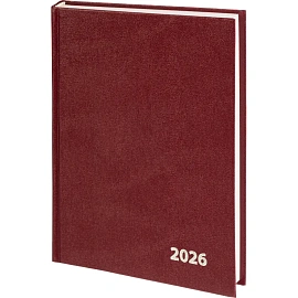 Ежедневник датированный 2026 год Выбор есть бумвинил А5 160 листов бордовый