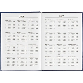 Ежедневник датированный 2026 Выбор есть, А5, 160л, бумвинил, синий