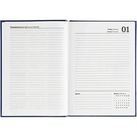 Ежедневник датированный 2026 Выбор есть, А5, 160л, бумвинил, синий