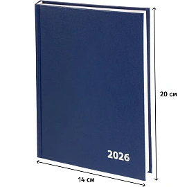 Ежедневник датированный 2026 Выбор есть, А5, 160л, бумвинил, синий