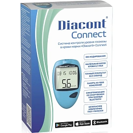 Глюкометр Система контроля уровня глюкозы в крови Diacont (Коннект)
