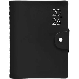 Ежедневник датированный 2026 год InFolio Basic искусственная кожа А5 160 листов чёрный, I1751emb/black