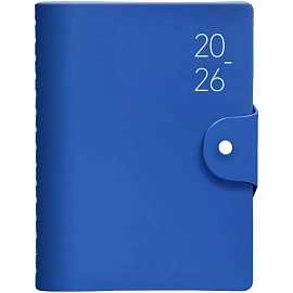 Ежедневник датированный 2026 год InFolio Basic искусственная кожа А5 160 листов синий, I1751emb/blue