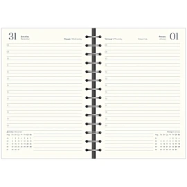 Ежедневник датированный 2026 IF 14х20см 160л, на спир, Universe I1753/white