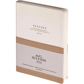 Ежедневник датированный 2026 IF 14х20см 176л, мягк Success I1719/wh-beige