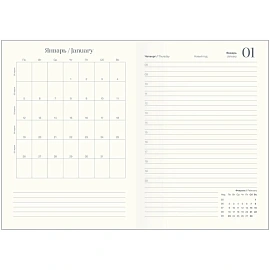 Ежедневник датированный 2026 год InFolio Happiness искусственная кожа А5 176 листов, I1732/blue