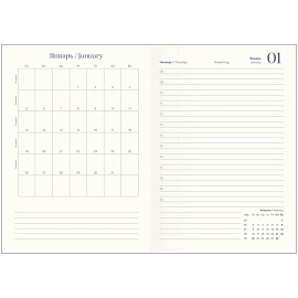 Ежедневник датированный 2026 IF 14х20см 176л, мягкий, Nightfall I1736/train