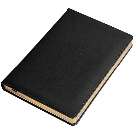 Ежедневник датированный 2026 год InFolio Britannia натуральная кожа А5 176 листов чёрный (золотистый обрез), I1710/black