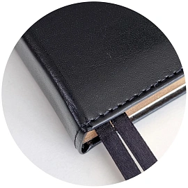 Ежедневник датированный 2026 год InFolio Britannia натуральная кожа А5 176 листов чёрный (золотистый обрез), I1710/black