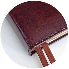 Ежедневник датированный 2026 год InFolio Britannia натуральная кожа А5 176 листов бордовый (золотистый обрез), I1710/bordo