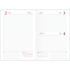 Ежедневник датированный 2026 IF 14х20см 176л, тверд Lozanna AZ2805/bordo