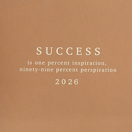 Еженедельник датированный 2026 IF 16х9см 64л, мягк Success I1835/beige