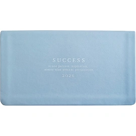 Еженедельник датированный 2026 IF 16х9см 64л, мягк Success I1835/light-blue