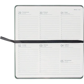Еженедельник датированный 2026 год InFolio Universe искусственная кожа А6 64 листа мятный, I1840emb/mint