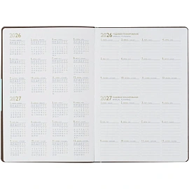 Ежедневник датированный 2026 ESCALADA А4 (210х297мм), 120л, коричнев 70206