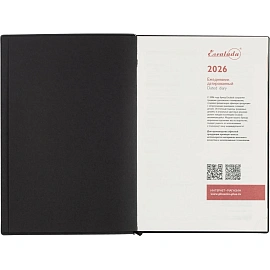 Ежедневник датированный 2026 ESCALADA А5 (146x211мм), 176л, черный 70269