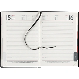 Ежедневник датированный 2026 ESCALADA А5 (146x211мм), 176л, черный 70269