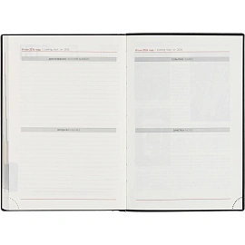 Ежедневник датированный 2026 ESCALADA А5 (146x211мм), 176л, черный 70269