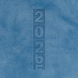 Ежедневник датированный 2026 год Escalada искусственная кожа А5 176 листов голубой, 70271