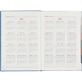 Ежедневник датированный 2026 год Escalada искусственная кожа А5 176 листов голубой, 70271