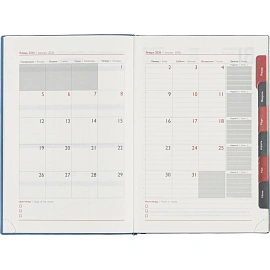 Ежедневник датированный 2026 год Escalada искусственная кожа А5 176 листов голубой, 70271