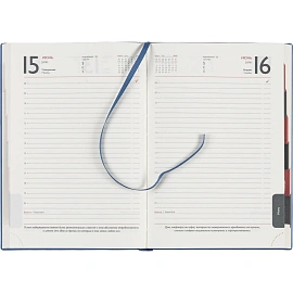Ежедневник датированный 2026 год Escalada искусственная кожа А5 176 листов голубой, 70271