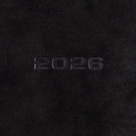 Ежедневник датированный 2026 год Escalada искусственная кожа А5 176 листов чёрный (чёрный обрез), 70273