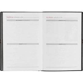 Ежедневник датированный 2026 год Escalada искусственная кожа А5 176 листов чёрный (чёрный обрез), 70273