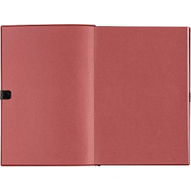 Ежедневник датированный 2026 год Escalada искусственная кожа А5 176 листов красный с фиксирующей резинкой (красный обрез), 70275