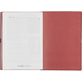 Ежедневник датированный 2026 год Escalada искусственная кожа А5 176 листов красный с фиксирующей резинкой (красный обрез), 70275