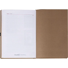 Ежедневник датированный 2026 год Escalada искусственная кожа А5 176 листов бежевый с фиксирующей резинкой (бежевый обрез), 70276