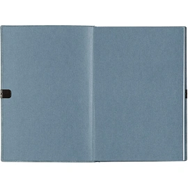 Ежедневник датированный 2026 год Escalada искусственная кожа А5 176 листов голубой с фиксирующей резинкой (голубой обрез), 70277