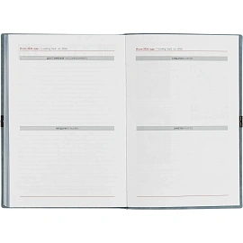 Ежедневник датированный 2026 год Escalada искусственная кожа А5 176 листов голубой с фиксирующей резинкой (голубой обрез), 70277