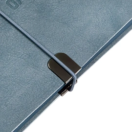 Ежедневник датированный 2026 год Escalada искусственная кожа А5 176 листов голубой с фиксирующей резинкой (голубой обрез), 70277