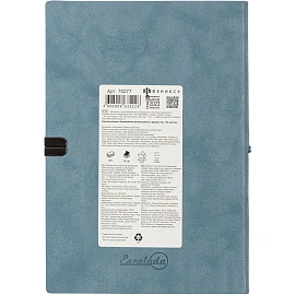 Ежедневник датированный 2026 год Escalada искусственная кожа А5 176 листов голубой с фиксирующей резинкой (голубой обрез), 70277