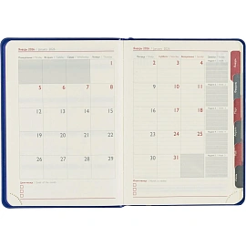 Ежедневник датированный 2026 год Escalada искусственная кожа А6+ 176 листов синий, 70292