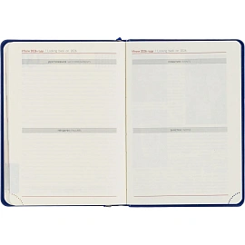 Ежедневник датированный 2026 год Escalada искусственная кожа А6+ 176 листов синий, 70292