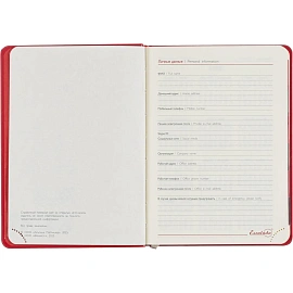 Ежедневник датированный 2026 ESCALADA А6+ (126x174мм), 176л, красный 70293